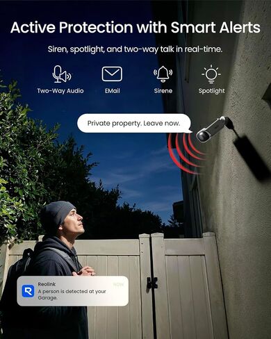 REOLINK 3K Security Cameras Wireless Outdoor WiFi 6 AI Detection, 2 Cam Kit in Saudi Arabia