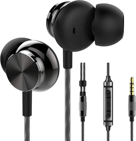 Betron BS10 Earphones Wired Earbud Headphones with Microphone, Black in Saudi Arabia