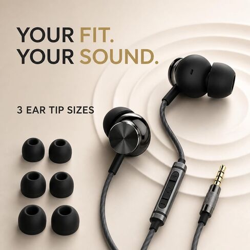 Betron BS10 Earphones Wired Earbud Headphones with Microphone, Black in Saudi Arabia