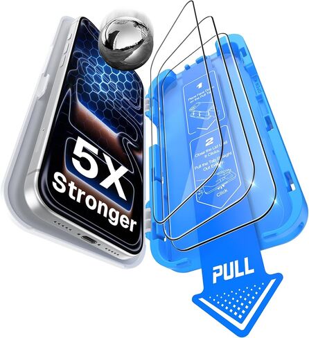 MOBOSI 3 Pack for iPhone 17 Pro Max Screen Protector, Auto Alignment Tray in Saudi Arabia