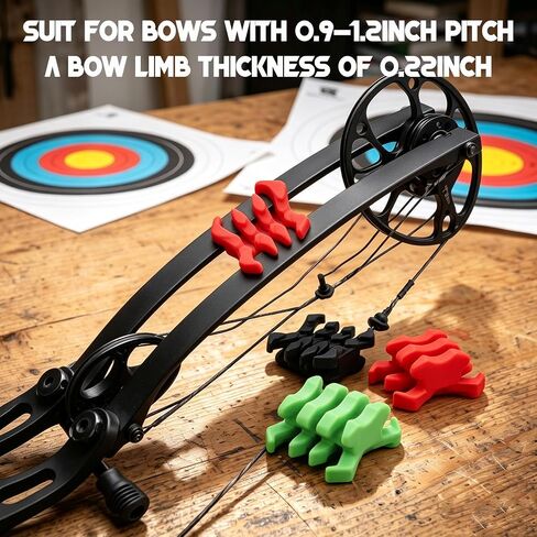 3 Pairs Bow Limb Dampeners Rubber Bow Silencer Vibration Noise Reducer Split Limb Stabilizer for Compound Bows Crossbow Archery Accessories in Saudi Arabia