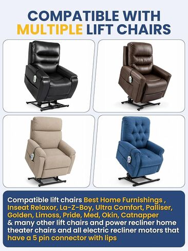 Upgraded Tranquil Ease 11560UX & 11560 5 Pin Lift Chair Remote Fit for Inseat, Best Home Furnishings Lift Chairs, Lighted Hand Control, Power Recliner Switch Two-Year Replacement (Green) in Saudi Arabia