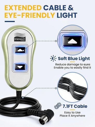 Upgraded Tranquil Ease 11560UX & 11560 5 Pin Lift Chair Remote Fit for Inseat, Best Home Furnishings Lift Chairs, Lighted Hand Control, Power Recliner Switch Two-Year Replacement (Green) in Saudi Arabia