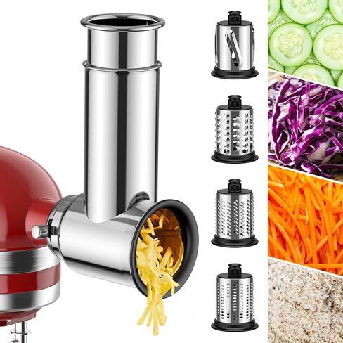 GVODE Cheese Grater Attachment for KitchenAid Mixer, 4-Blade Shredder in Kuwait