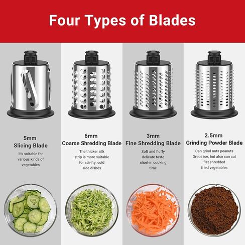 GVODE Cheese Grater Attachment for KitchenAid Mixer, 4-Blade Shredder in Kuwait