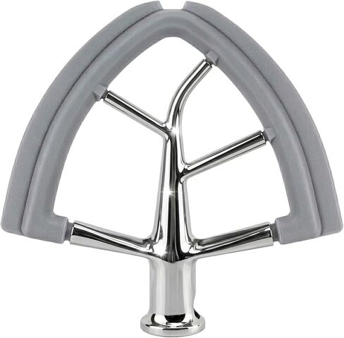 Flex Edge Beater for KitchenAid Tilt-Head Stand Mixer 4.5-5 Qt, Upgraded Flat Beater Paddle with Dual Silicone Scraper Edges, Kitchen Aid Accessories and Attachments (Aluminum Grey) in Saudi Arabia