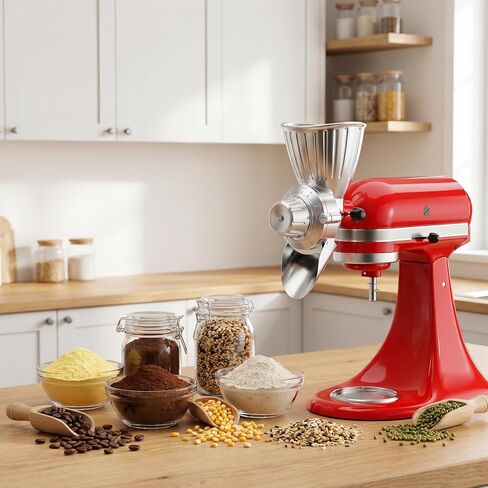 HOZODO Grain Mill Attachment for KitchenAid Stand Mixer, All Metal in Saudi Arabia