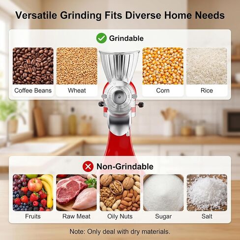 HOZODO Grain Mill Attachment for KitchenAid Stand Mixer, All Metal in Saudi Arabia