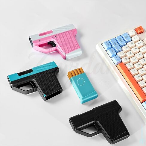 Windproof Direct Flame Lighter (with Cigarette case), Windproof Flame Jet, can Hold 10 Cigarettes, Adjustable Flame Size, Suitable as a Gift for Men in Kuwait