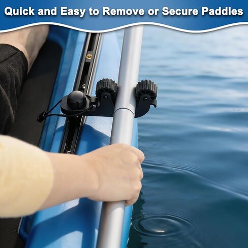 Huntury Kayak Paddle Holder, Save Kayak Track Space, Fishing Net, Fishing Poles Holder for Fishing, Track Mount Accessories in Kuwait