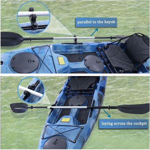 Huntury Kayak Paddle Holder, Save Kayak Track Space, Fishing Net, Fishing Poles Holder for Fishing, Track Mount Accessories in Kuwait