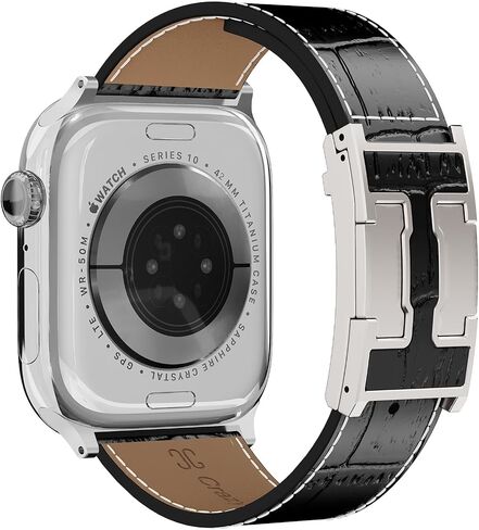 Designer Leather Band for Apple Watch Women with Signature H Buckle in Saudi Arabia