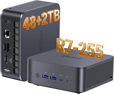 Reatan A8 Mini PC AMD Ryzen 7 8745HS 16GB RAM DDR5 1TB SSD 8C/16T，up to 8K Quad-Screen Displays, WiFi 6E, OCuLink Mini Gaming Computers Home Theater Office Business in Kuwait
