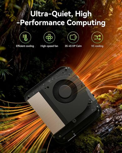 AOOSTAR MACO AMD R7 6850H Mini PC (Beat 7735HS/7730U/6800H,Up to 4.70Ghz) Mini Computers W11 PRO with LPDDR5 6400Mhz 24GB RAM Without SSD,3 *M.2 Slots; Dual 2.5G LAN; Dual USB4; Support Openclaw in Saudi Arabia