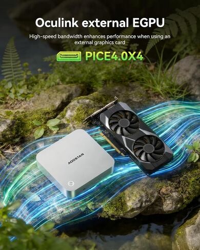 AOOSTAR MACO AMD R7 6850H Mini PC (Beat 7735HS/7730U/6800H,Up to 4.70Ghz) Mini Computers W11 PRO with LPDDR5 6400Mhz 24GB RAM Without SSD,3 *M.2 Slots; Dual 2.5G LAN; Dual USB4; Support Openclaw in Saudi Arabia