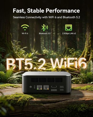 AOOSTAR MACO AMD R7 6850H Mini PC (Beat 7735HS/7730U/6800H,Up to 4.70Ghz) Mini Computers W11 PRO with LPDDR5 6400Mhz 24GB RAM Without SSD,3 *M.2 Slots; Dual 2.5G LAN; Dual USB4; Support Openclaw in Saudi Arabia