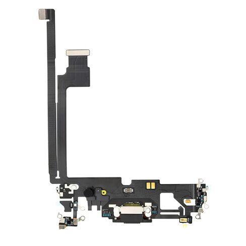 Charge Port Flex Cable With Microphone Compatible With iPhone 12 Pro Max - Graphite (Aftermarket Quality) in Saudi Arabia