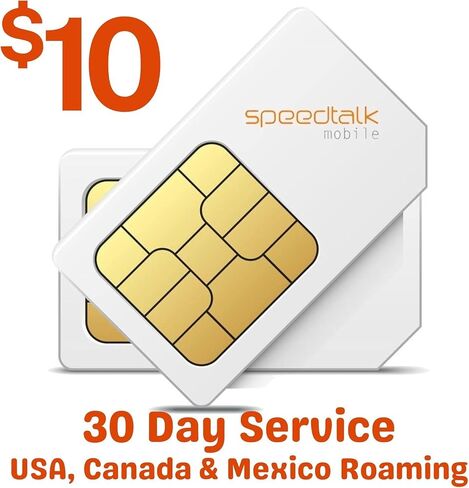 SpeedTalk Mobile $5Prepaid SIM Card for 5G 4G LTE GPS Trackers for Pet s, Kids, Senior, Vehicle OBD, IoT, Car Tracker Devices | 30 Days Wireless Service in The USA in Saudi Arabia