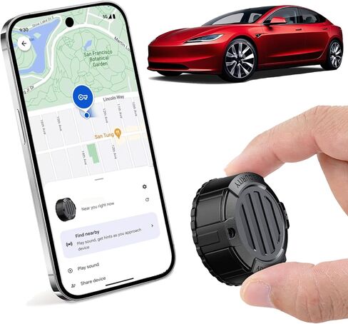 Mini GPS Tracker for Vehicles - Magnetic Car Tracker Device, Hidden | Real-Time Tracking | No Extra Monthly Fee | Long Battery Life, Air Tag Smart Car Locator Work Compatible with iOS and Android in Kuwait