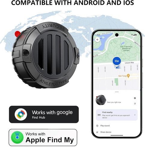 Mini GPS Tracker for Vehicles - Magnetic Car Tracker Device, Hidden | Real-Time Tracking | No Extra Monthly Fee | Long Battery Life, Air Tag Smart Car Locator Work Compatible with iOS and Android in Kuwait