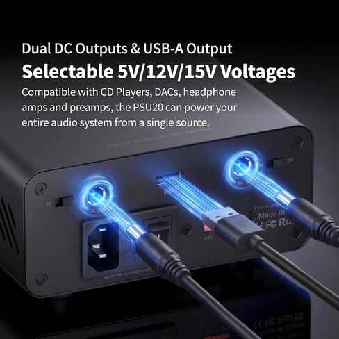 Fosi Audio PSU20 Ultra Low Noise Linear Power Supply for Hi-Fi Audio in Saudi Arabia