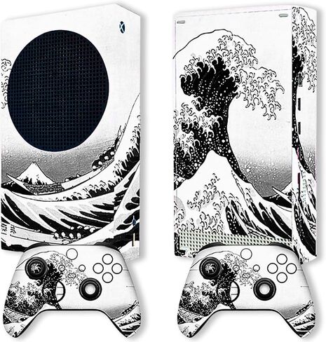BelugaDesign Wave Switch Skin | Cool Sticker Wrap Vinyl Decal | Painting Japanese Water Ocean Cute | Compatible with Nintendo Switch (Switch Standard, Gray) in Kuwait