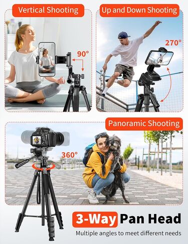 Nineigh 75" Phone Tripod Stand, Overhead Tripod with Remote Phone Holder in Saudi Arabia