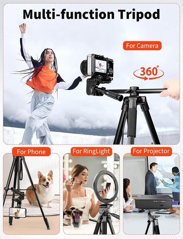Nineigh 75" Phone Tripod Stand, Overhead Tripod with Remote Phone Holder in Saudi Arabia