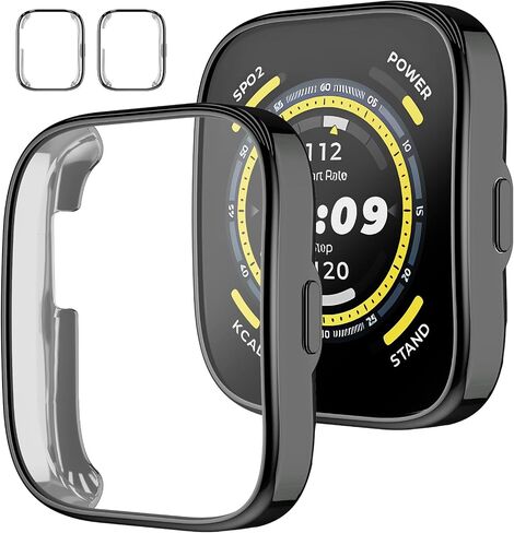 Rc-Z 2-Pack Screen Protector Case for Amazfit Bip 6 Smartwatch, Soft TPU Flexible Overall Protective Cover HD Ultra-Thin Replacment Accessories in Saudi Arabia