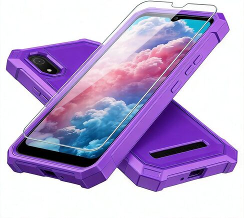 for Cloud Mobile Stratus C8 Case with Screen Protector Black in Kuwait