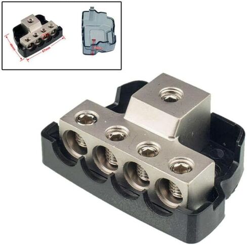 Power Distribution Block 1/0 Gauge In To 4 Gauge Out Audio Stereo Power in Kuwait