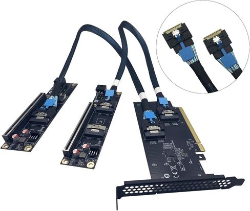توفر بطاقة توسيع SCSI PCIe محول SFF 8654 8i إلى SAS4.0 بسرعة 24 جيجابايت/ثانية لتخزين الأعمال الذي يحتاج إلى مجموعة توسيع تخزين المضيف in Saudi Arabia