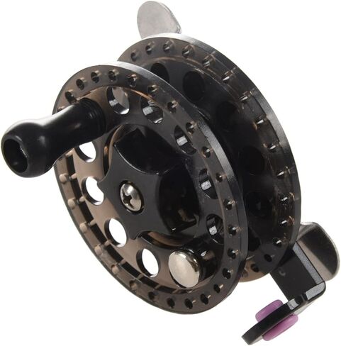 KTELI 2X Plastic Ice Fishing Reels Fly Fishing Tackle Round Wheel Fishing Accessories, Black Transparent in Saudi Arabia