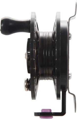 KTELI 2X Plastic Ice Fishing Reels Fly Fishing Tackle Round Wheel Fishing Accessories, Black Transparent in Saudi Arabia
