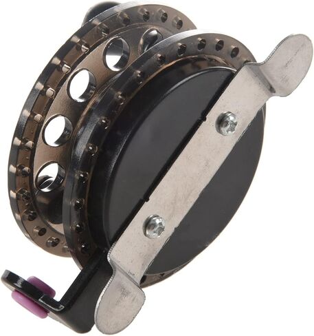 KTELI 2X Plastic Ice Fishing Reels Fly Fishing Tackle Round Wheel Fishing Accessories, Black Transparent in Saudi Arabia