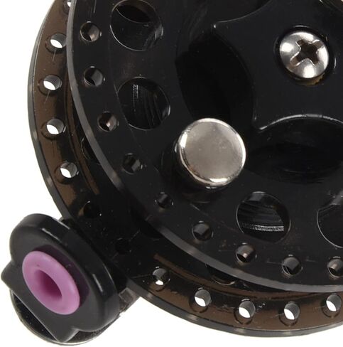 KTELI 2X Plastic Ice Fishing Reels Fly Fishing Tackle Round Wheel Fishing Accessories, Black Transparent in Saudi Arabia