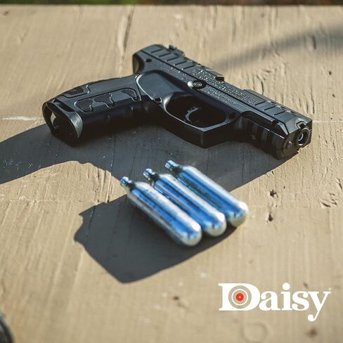 Daisy Powerline 426 Semi-Automatic CO2 BB Pistol - 15 Round Magazine, 430 FPS, Molded Finger Grips, Accessory Rail - Black in Kuwait