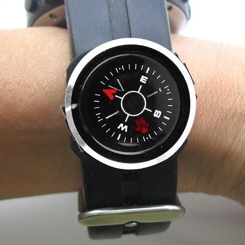 Mini Wrist Direction Finder for Survival & Outdoor | Lightweight Aluminum Alloy | Hiking/Camping/Hunting Gear | Portable Watch Design with Strap Hole in Saudi Arabia