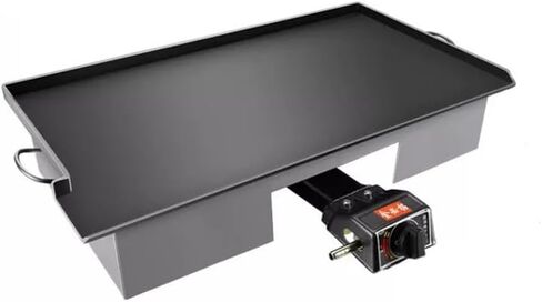 Teppanyaki, Commercial Baking Pan, Iron Plate Equipment, Fast Heat Conduction, Even Heating, Integral Folding Edge, Oil Outlet, with Gas Stove,70Cm,60CM in Kuwait