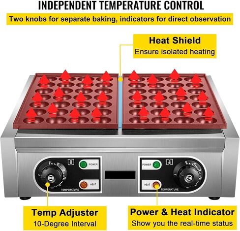 56 Electric Commercial Octopus Fish Ball Takoyaki Maker Double Baking Pan Machine Non Stick Household Grill, in Saudi Arabia