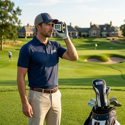 Golf Rangefinder with Slope Switch and LCD Display, 1500 Yard Laser Range Finder, 7X Magnification, Rechargeable Battery, Flag Lock, High Accuracy, IP54 Waterproof for Golf & Hunting. in Saudi Arabia