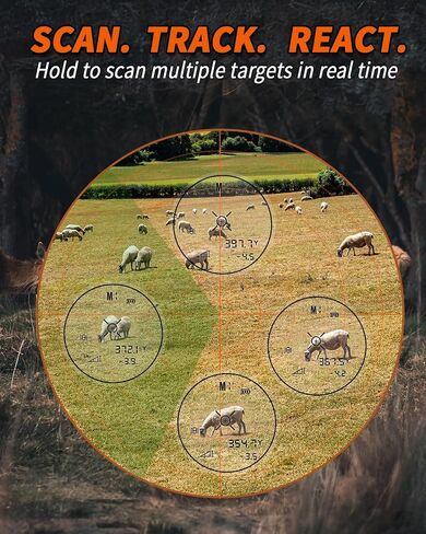 WOSPORTS Hunting Rangefinder, Range Finder for Hunter with Bow Hunting Mode/Distance/Angle/Speed/Scan Multi Functional, 6X Magnification, 1500-Yard in Saudi Arabia
