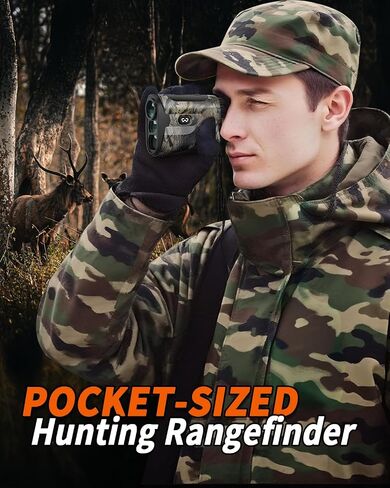 WOSPORTS Hunting Rangefinder, Range Finder for Hunter with Bow Hunting Mode/Distance/Angle/Speed/Scan Multi Functional, 6X Magnification, 1500-Yard in Saudi Arabia