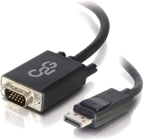 C2G Legrand Mini Display Port Cable, Display Port to VGA Adapter, Male to Female Display Port Cable, 8 Inch Display Port to VGA Adapter, Black, 1 Count, C2G 54323 - TAA Compliant in Kuwait