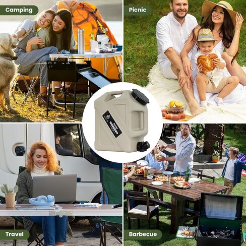 3.2 Gallon Camping Water Container with Spigot,Camping Water Jug,Grey in Saudi Arabia