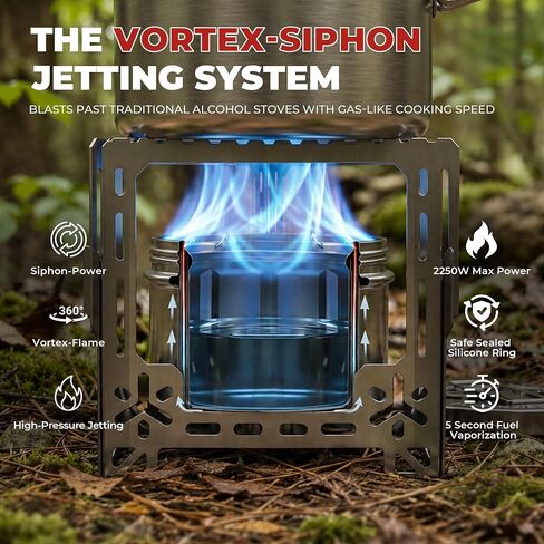 ALOCS 2250W Alcohol Stove Set with Foldable Stand Camping Stove in Kuwait