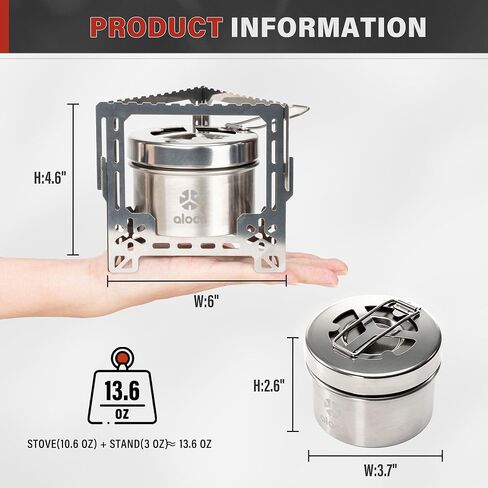 ALOCS 2250W Alcohol Stove Set with Foldable Stand Camping Stove in Kuwait