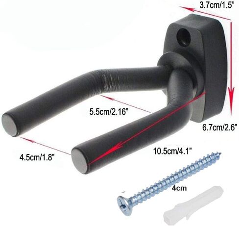 Hongmei Outdoors Gun Racks Wall and Mount Shotgun Hook Rifle Hanger Gun Storage Display for Guitar, Rifles, Shotguns, Airsoft, Compound Bow (Black 4 Pack) in Saudi Arabia