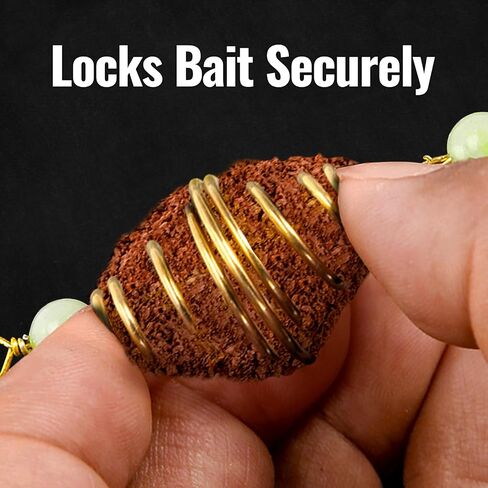 30PCS Fishing Bait Cage Spring Feeder Groundbait Feeder Rig Kit in Saudi Arabia