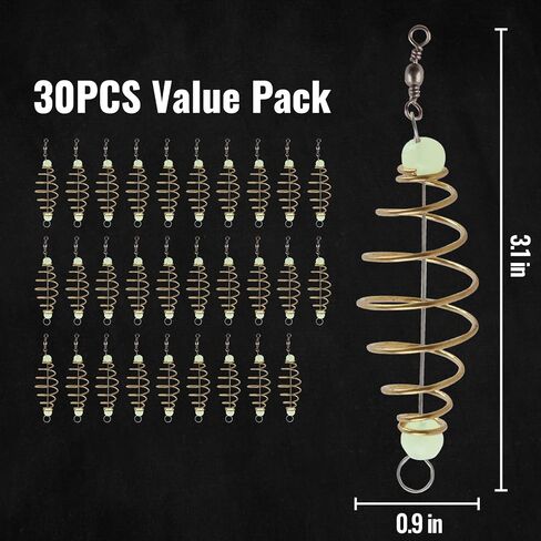 30PCS Fishing Bait Cage Spring Feeder Groundbait Feeder Rig Kit in Saudi Arabia